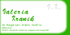 valeria kranik business card