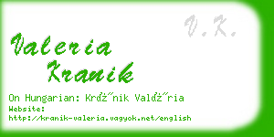 valeria kranik business card